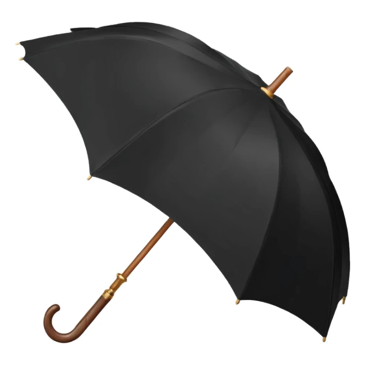 Black vintage academia umbrella sticker