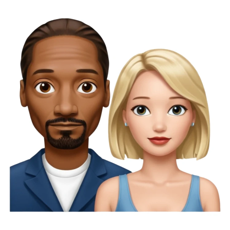  snoop dogg and Jennifer Lawrence  sticker
