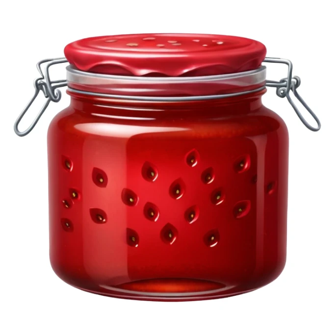 Pot confiture fraise sticker