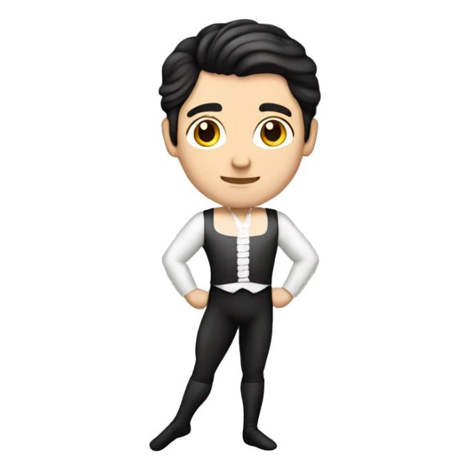 ballet dancing male caucasian dark hair sticker