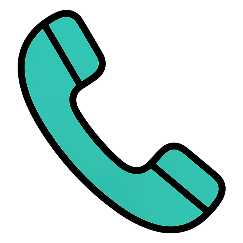 telephone icon, clean and simple, modern icon style sticker