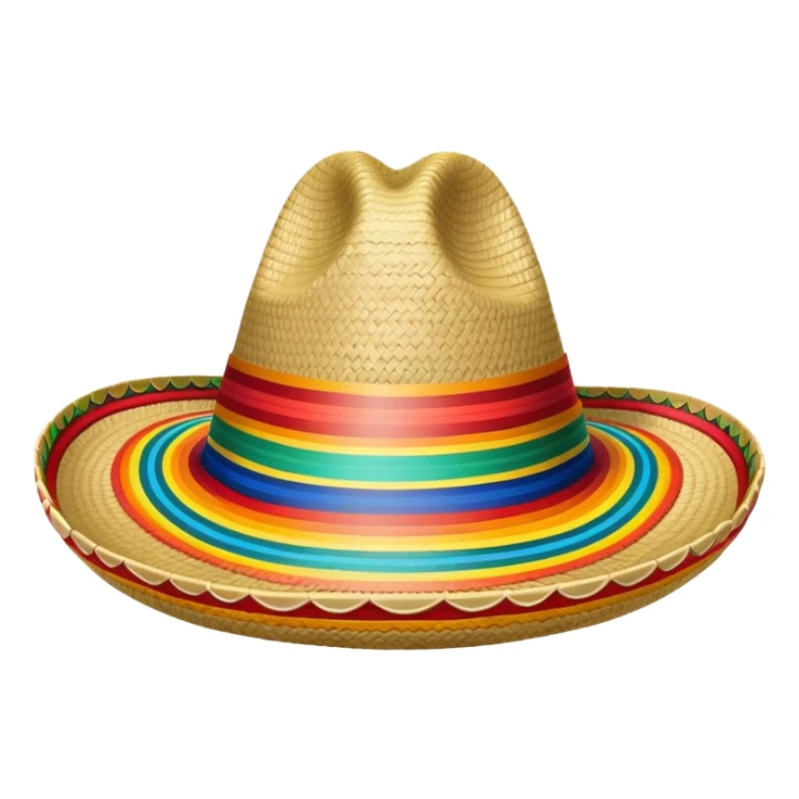 colorful traditional Mexican sombrero hat sticker