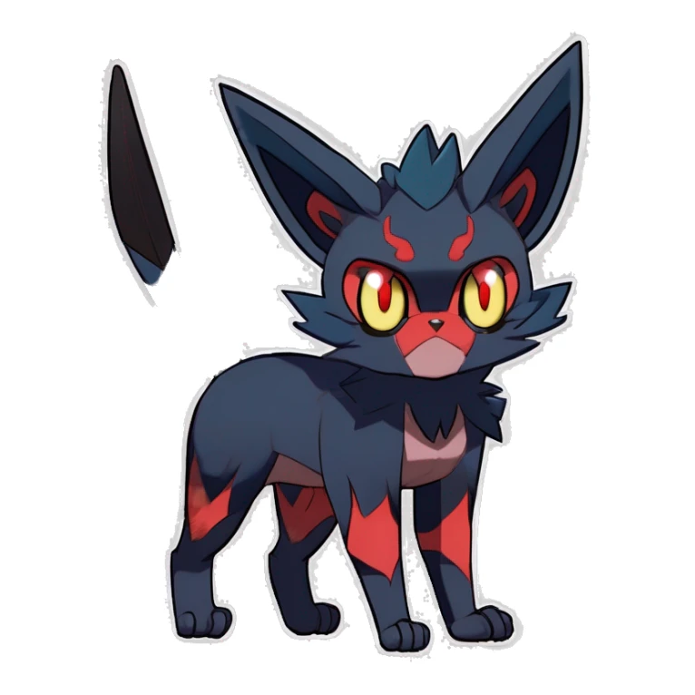 Litten-Zorua-Nargacuga-Fakemon-hybrid full body sticker