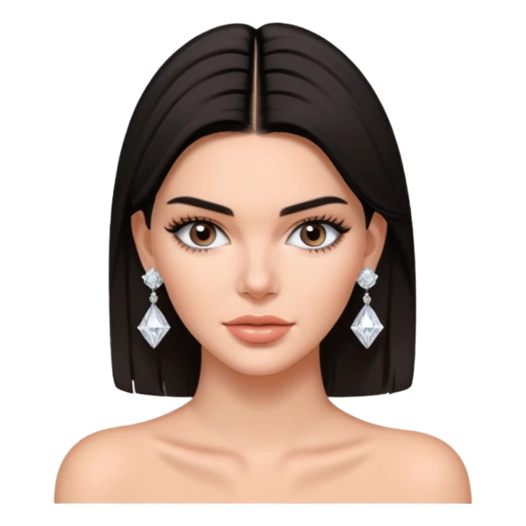 kendall jenner wear diamond earrings sticker