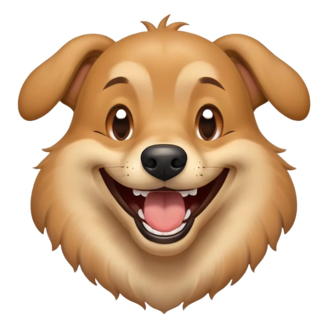man-dog hybrid laughing, friendly vibe sticker