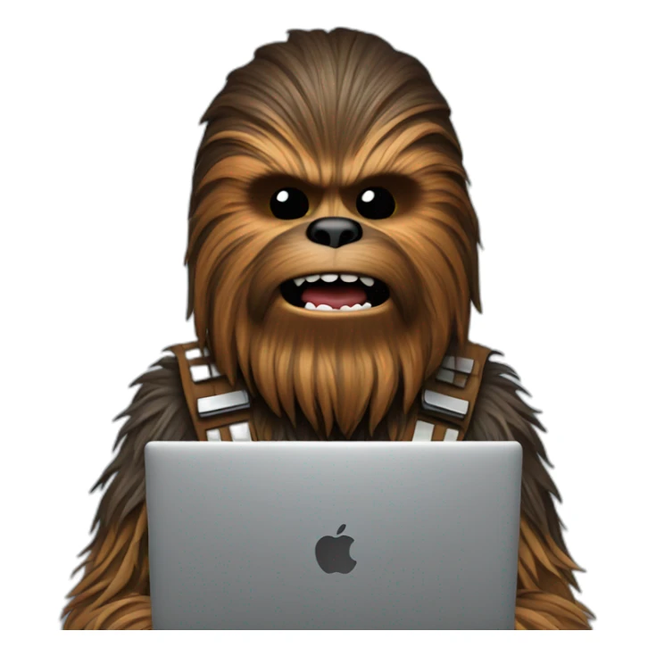 Chewbacca at computer sticker