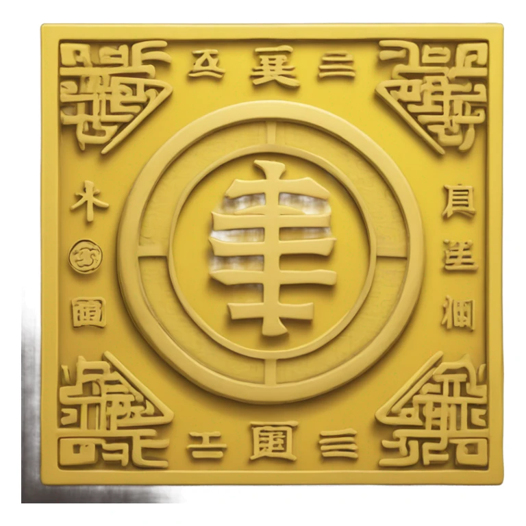 Yellow talisman paper chinese sticker