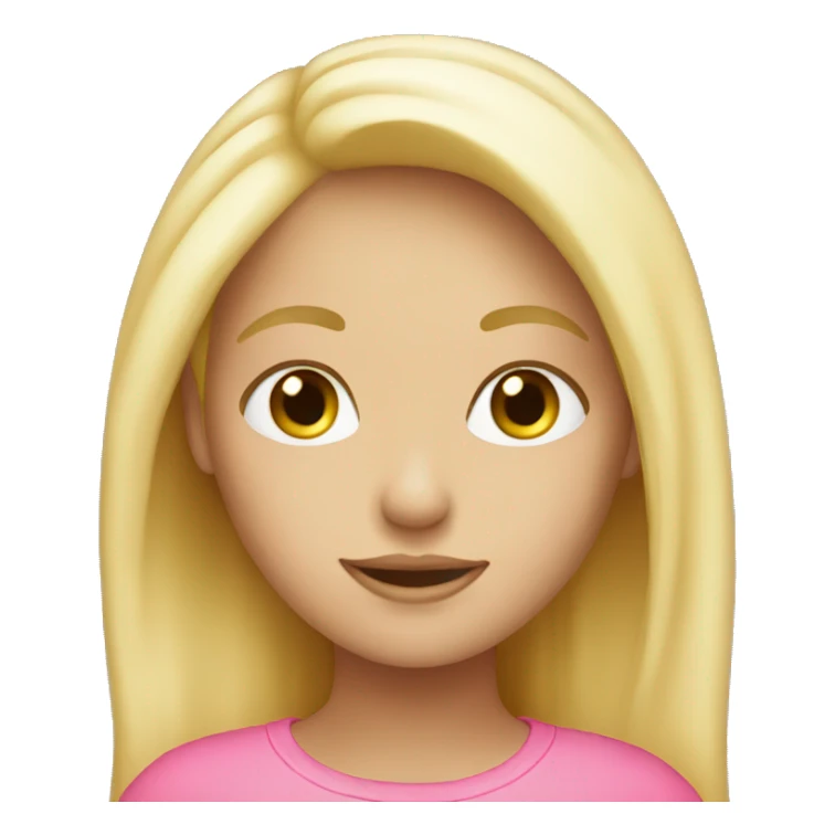 Blonde girl pink sticker