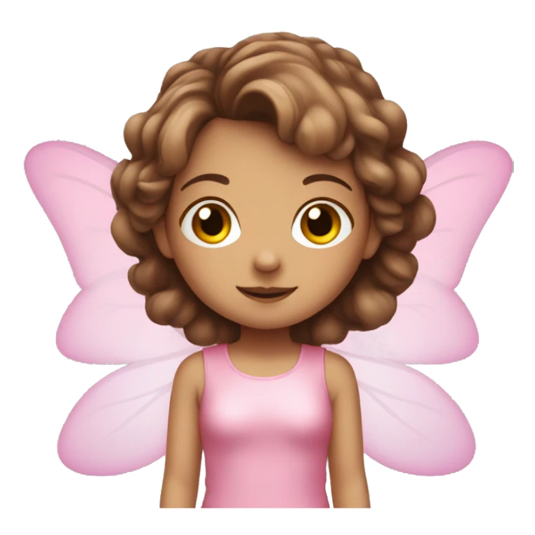 Cute fairy with brown hair and pink outfit  sticker