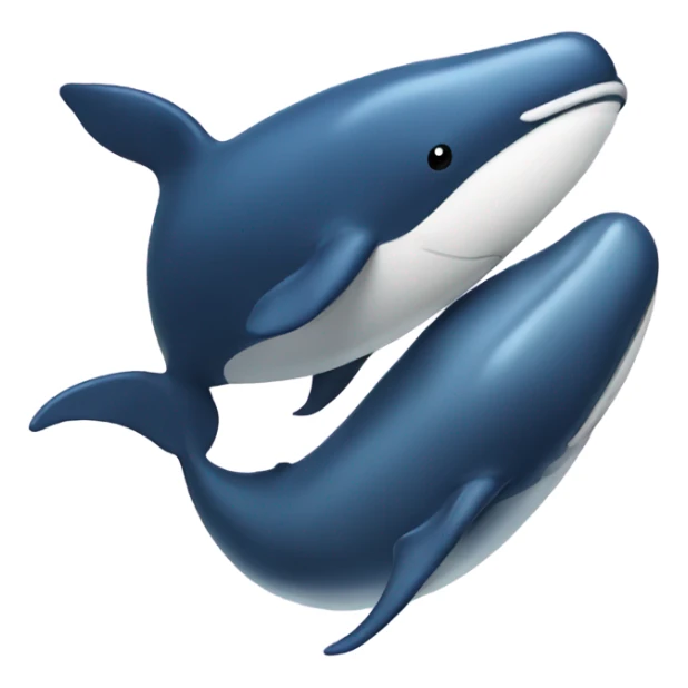 Kissing whale sticker