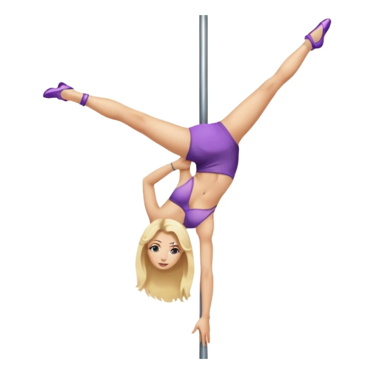 Blonde pole dances sticker