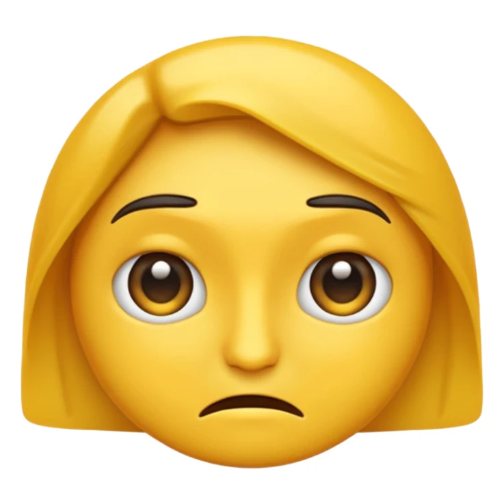 Un emoji jaune avec les sourcil froncer  sticker