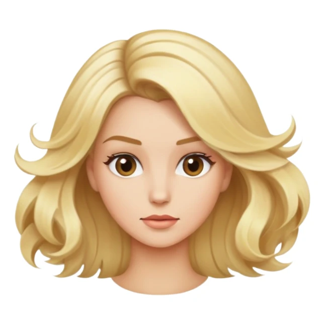 blonde with blow out hair sticker