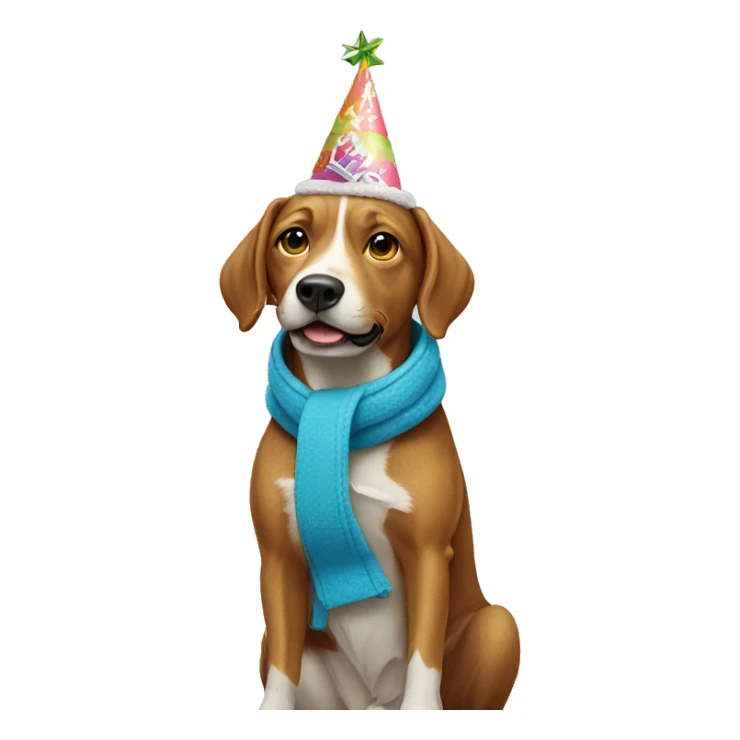Snowboarding dog birthday  sticker