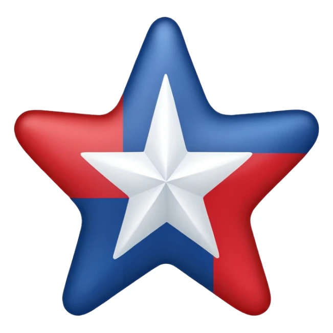 An emoji of the Texan flag sticker