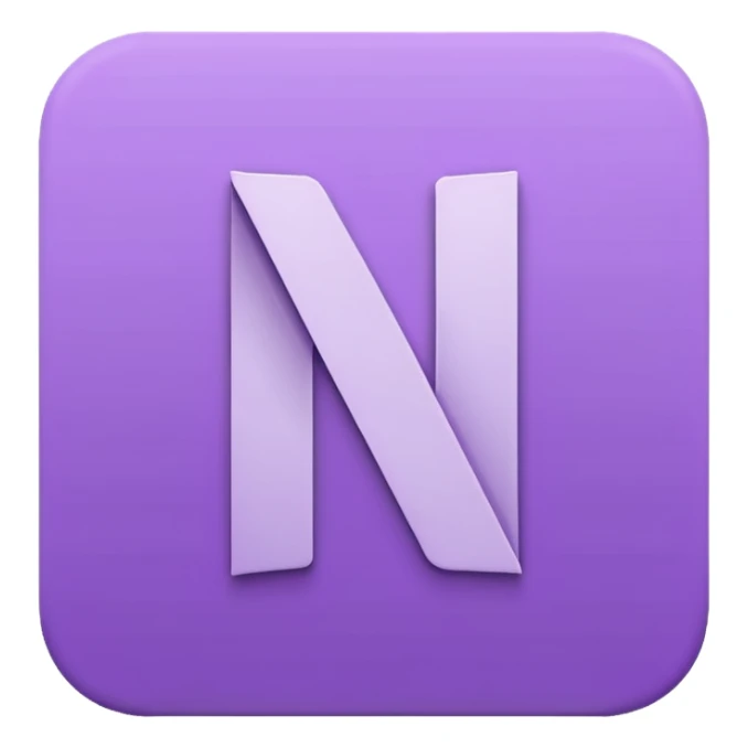 Netflix aesthetic "N" logo in pastel purple sticker