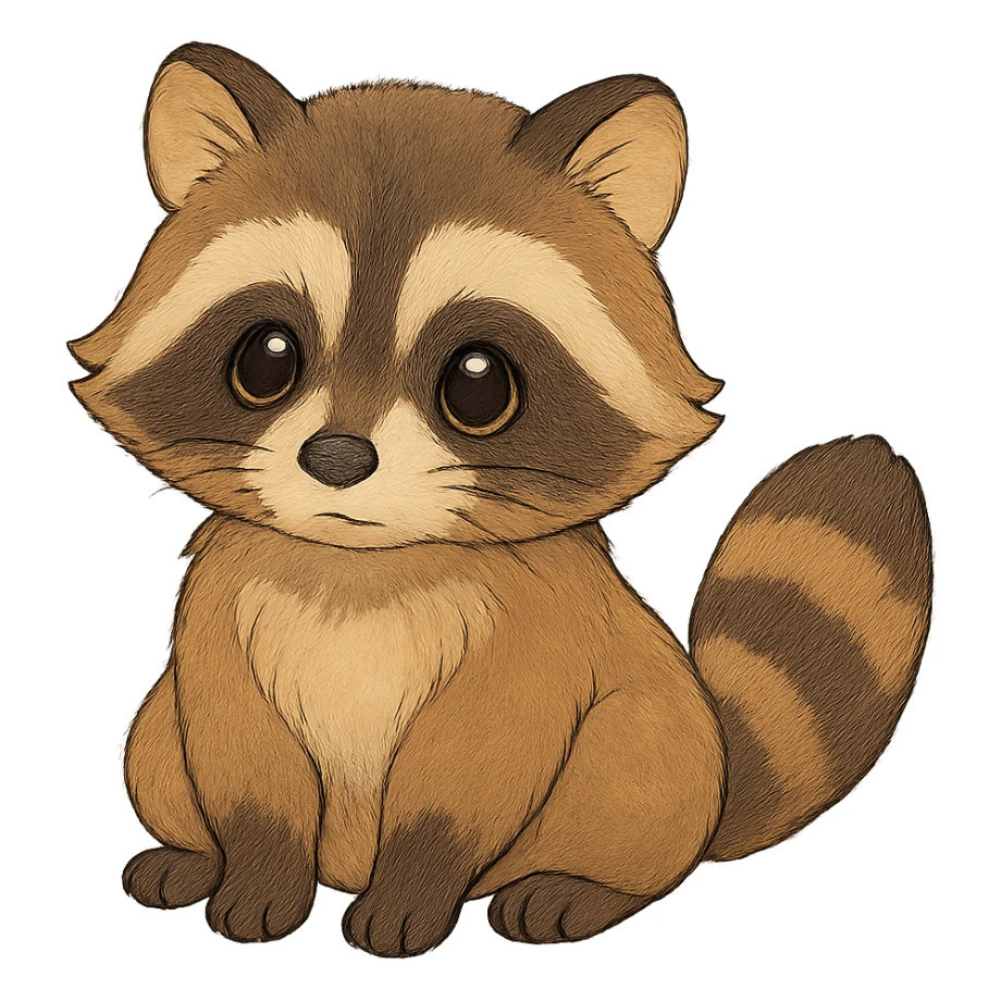 cute baby raccoon  sticker