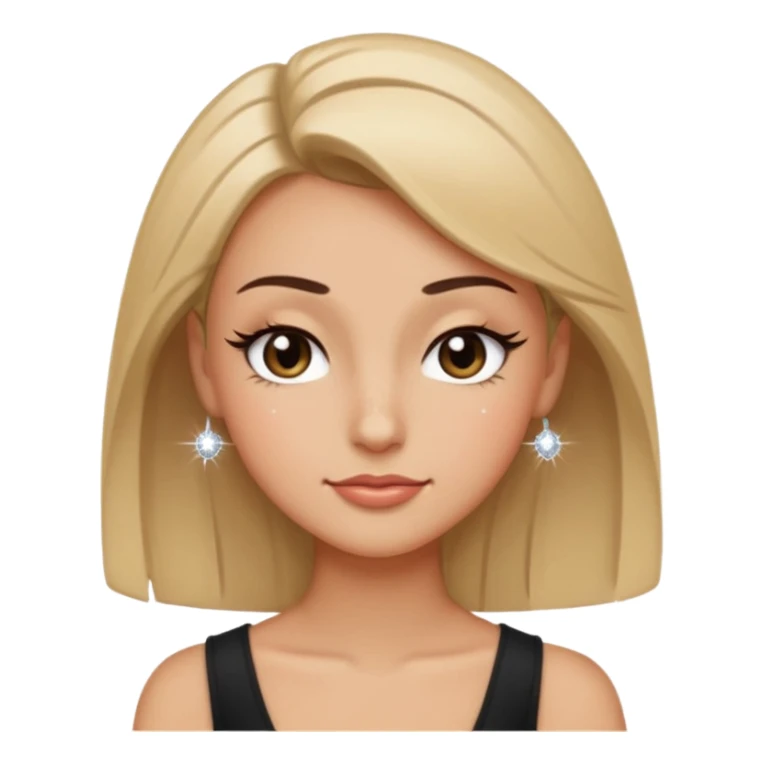 A face with one raised brow, a smirk, and a wink. Long lashes or subtle eyeliner for girly detail. Maybe a tilted head pose with a hand-on-hip silhouette or a tiny sparkle accent to emphasize confidence. sticker