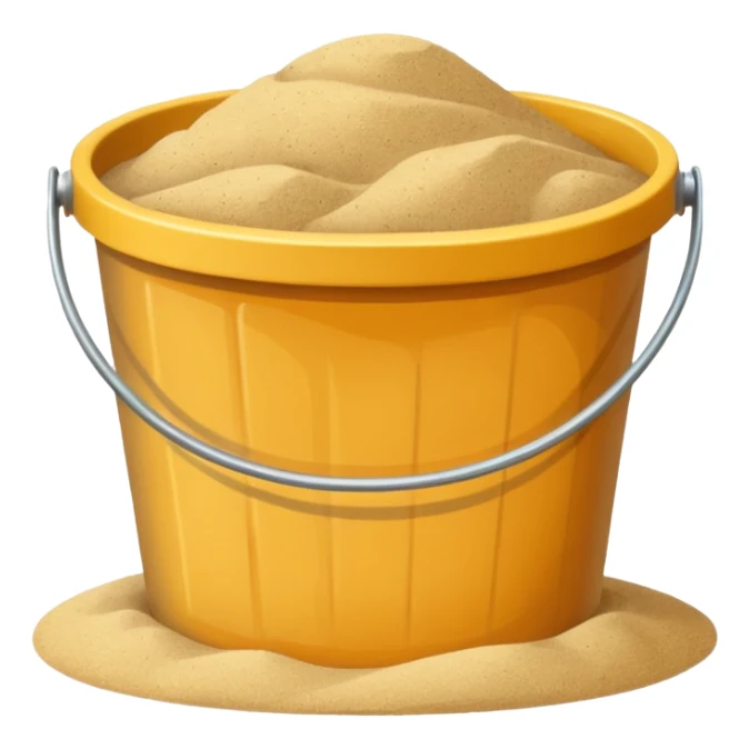 A bucket of sand sticker