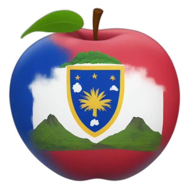 Azores island flag like apple emoji sticker