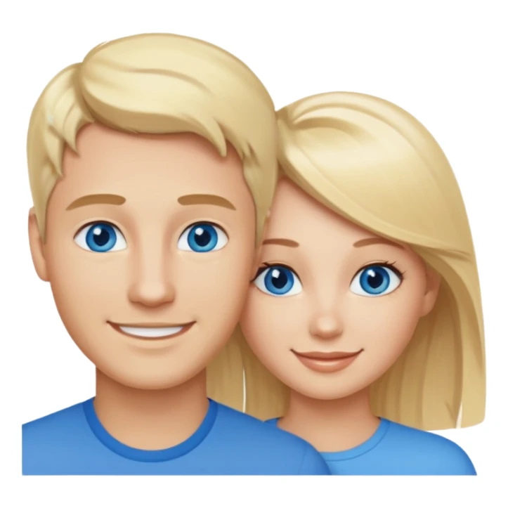 Blonde wife and blonde husband. Both Blue eyes sticker