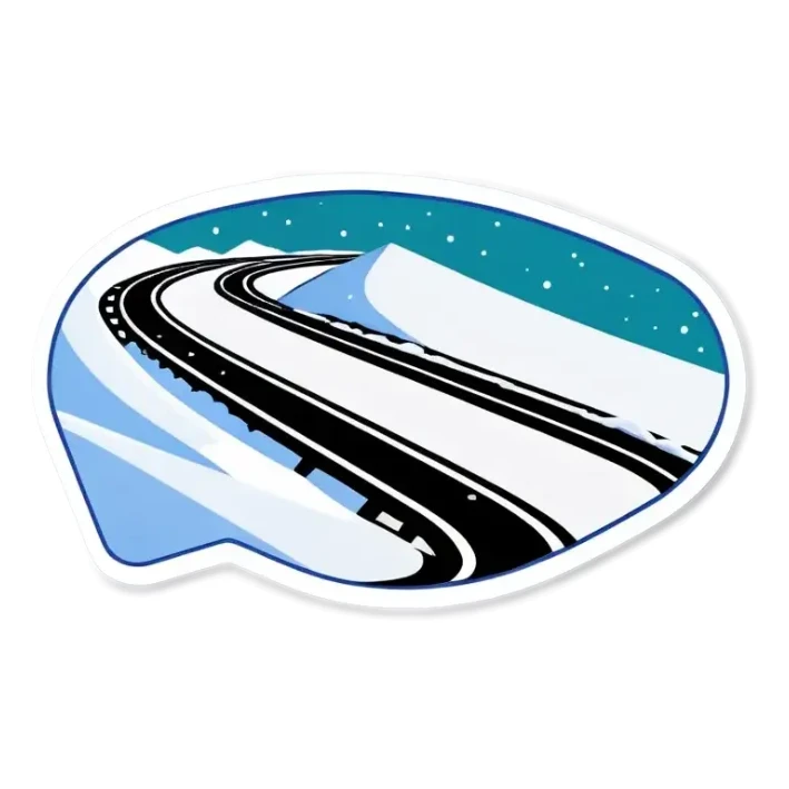 Kreis Racetrack with snow in winter sticker