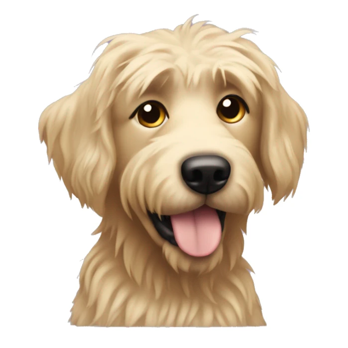 shaggy dog similar to labrador with golden sticking out hair sticker