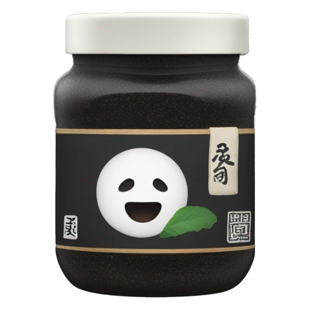 a single jar of black sesame paste sticker