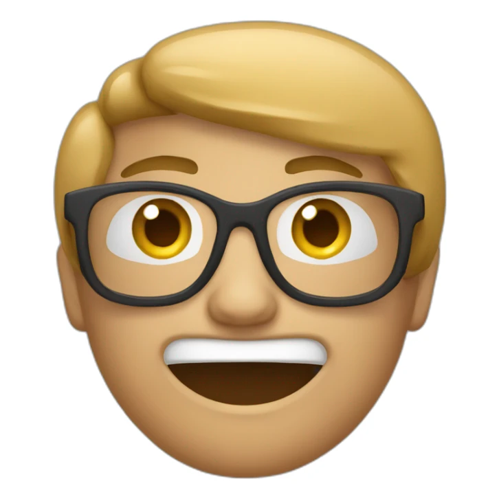 Personne qui casse une noix avec sa tête sticker