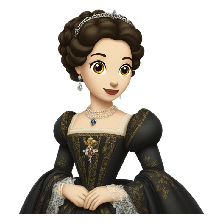 Anne Boleyn Tudor pretty detailed  sticker
