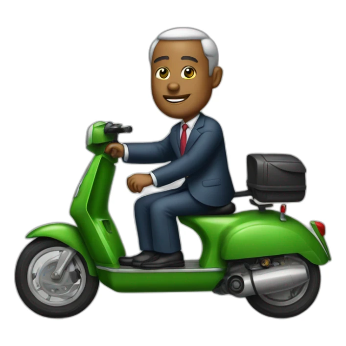 Le président des Comores avec un scooter  sticker