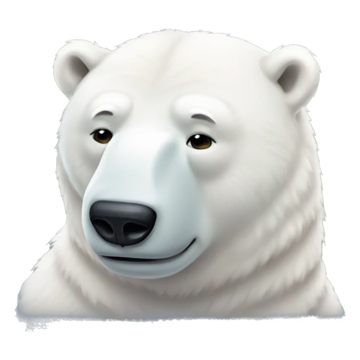 sleepy white polar bear cute eyes sticker