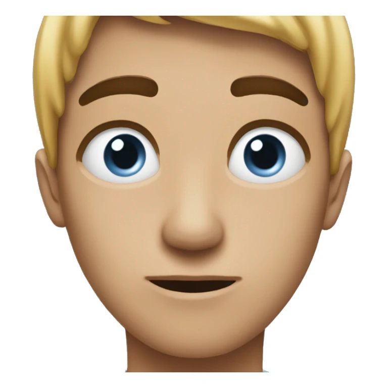 someone looking to the side with their eyes   sticker