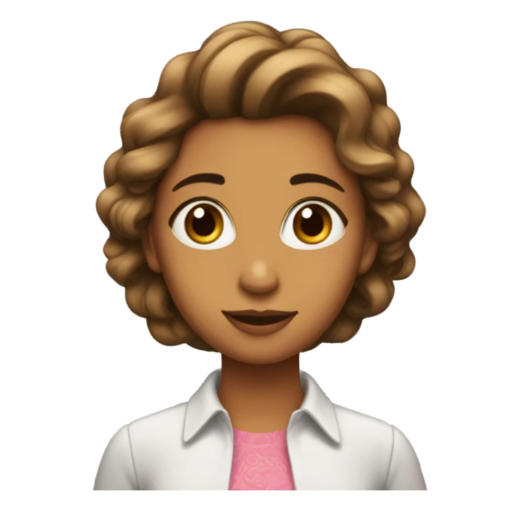 chica de pelo castaño enamorada sticker