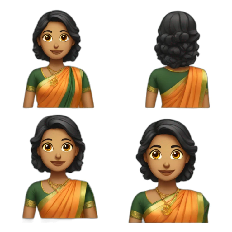 Girl in saree sticker