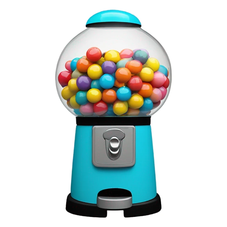 Gumball machine sticking tongue out sticker