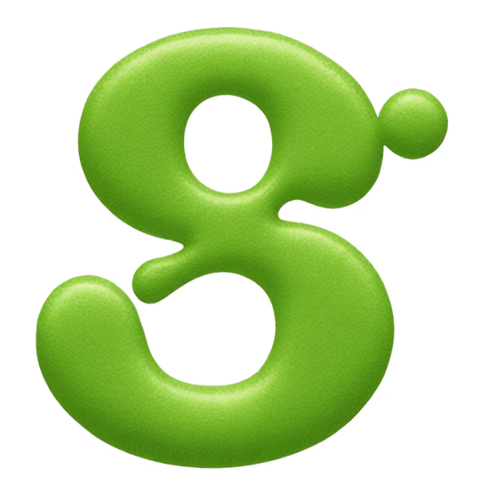 word “matcha” that looks like a bubble letter  sticker