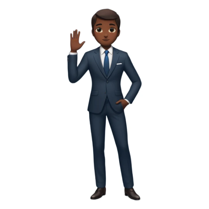 silhouette of a man in a graceful pose posing for the camera sticker