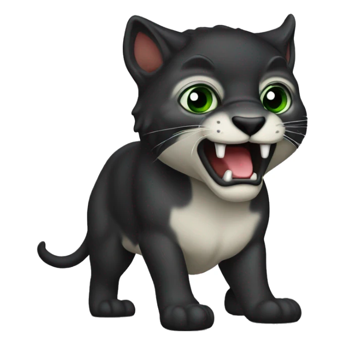 Animal pantera negra con ojos verdes sticker