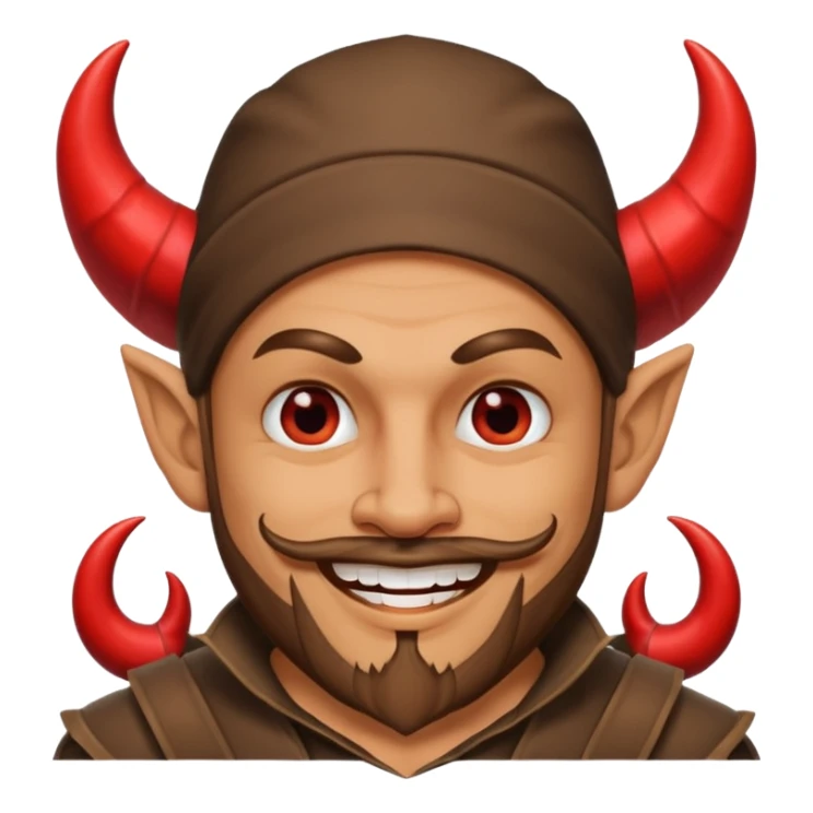 Emoji de bandido con diablito  sticker