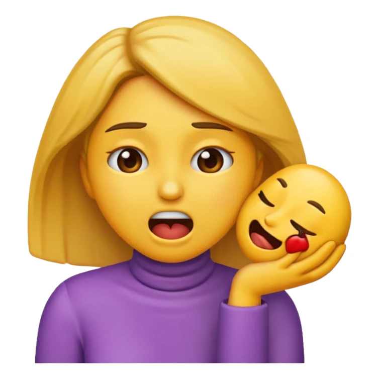 Women emoji choking herself  sticker