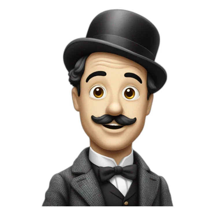 Charlie Chaplin avec un bras en l'air sticker