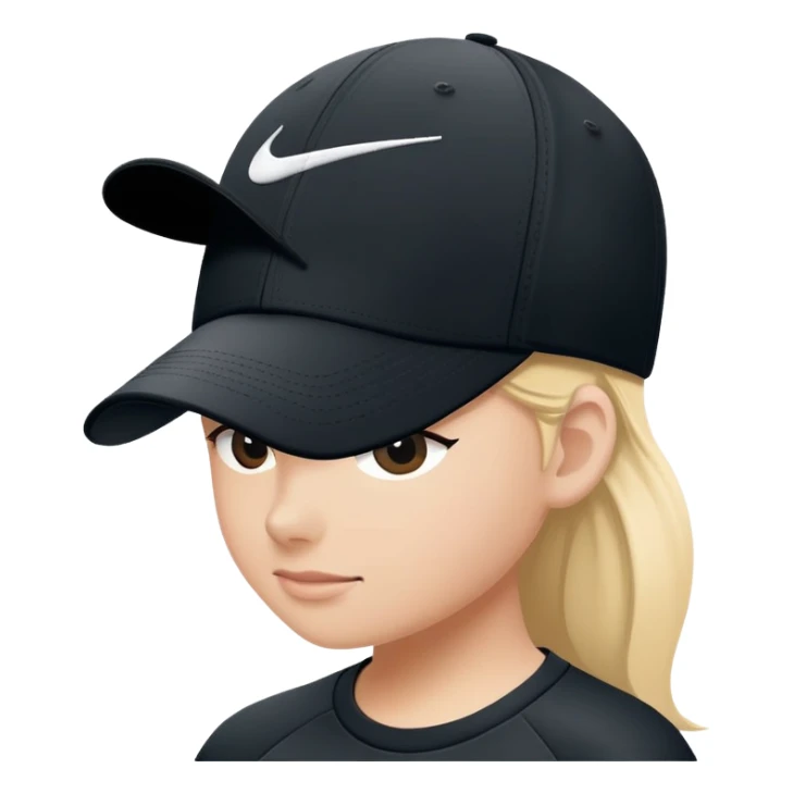 Black Nike baseball cap with Nike swoosh logo on the front. Just the cap alone without a person. sticker