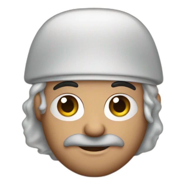 Jewish man with a kippah sticker