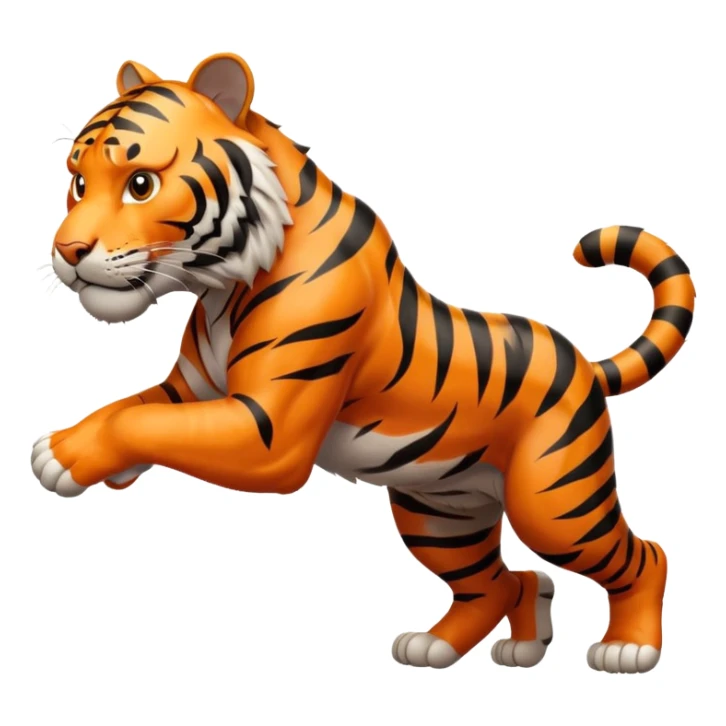 High resolution of a runnig tigar sticker