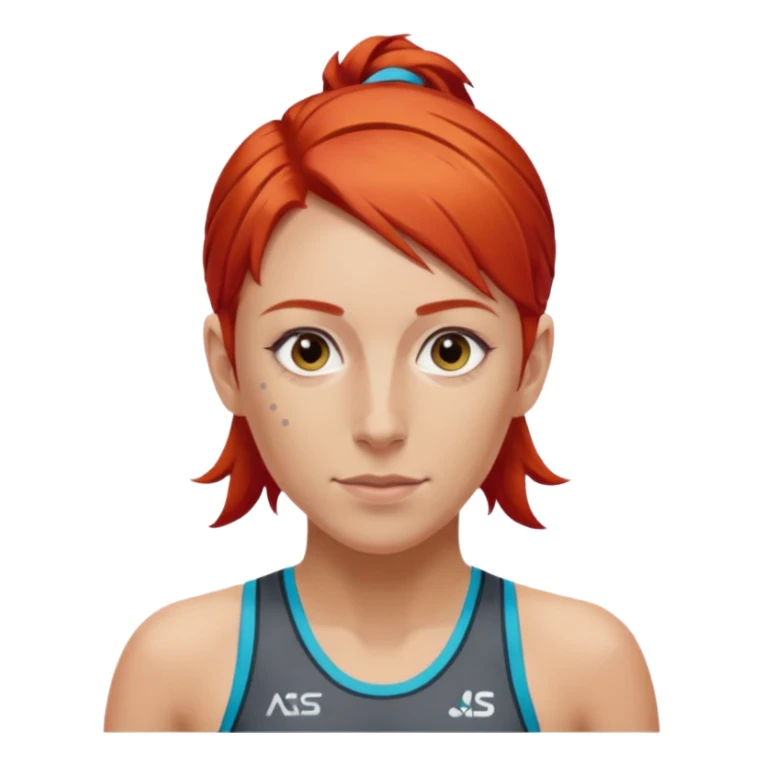 Triathlon Mhairi red hair sticker