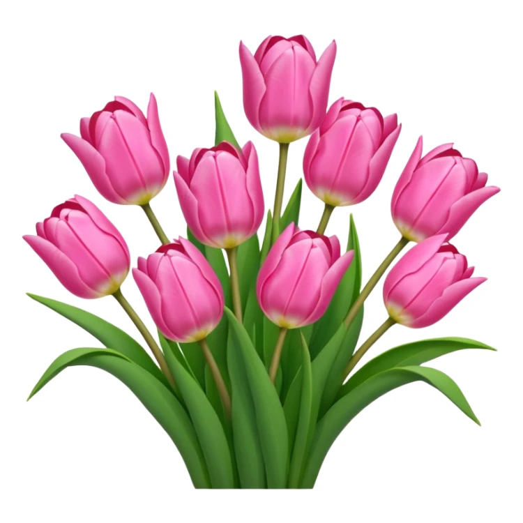 A bunch of pink tulips sticker
