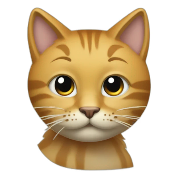 Un pincel con forma de gato sticker