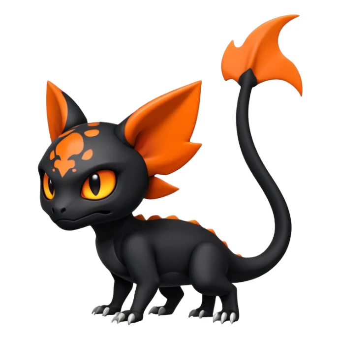 Salandit-Noibat-Litten-Hybrid with a white skull-face (Full body) sticker
