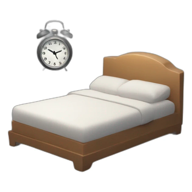 A 3D model an alarm watch showing 9 p.m. of night  sticker